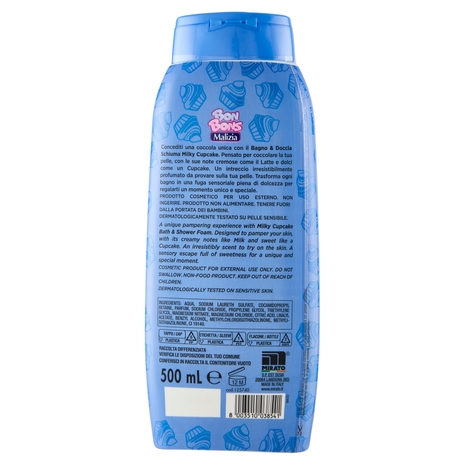 Malizia Bon Bons Milky cupcake Bagno e Doccia Schiuma 500 mL